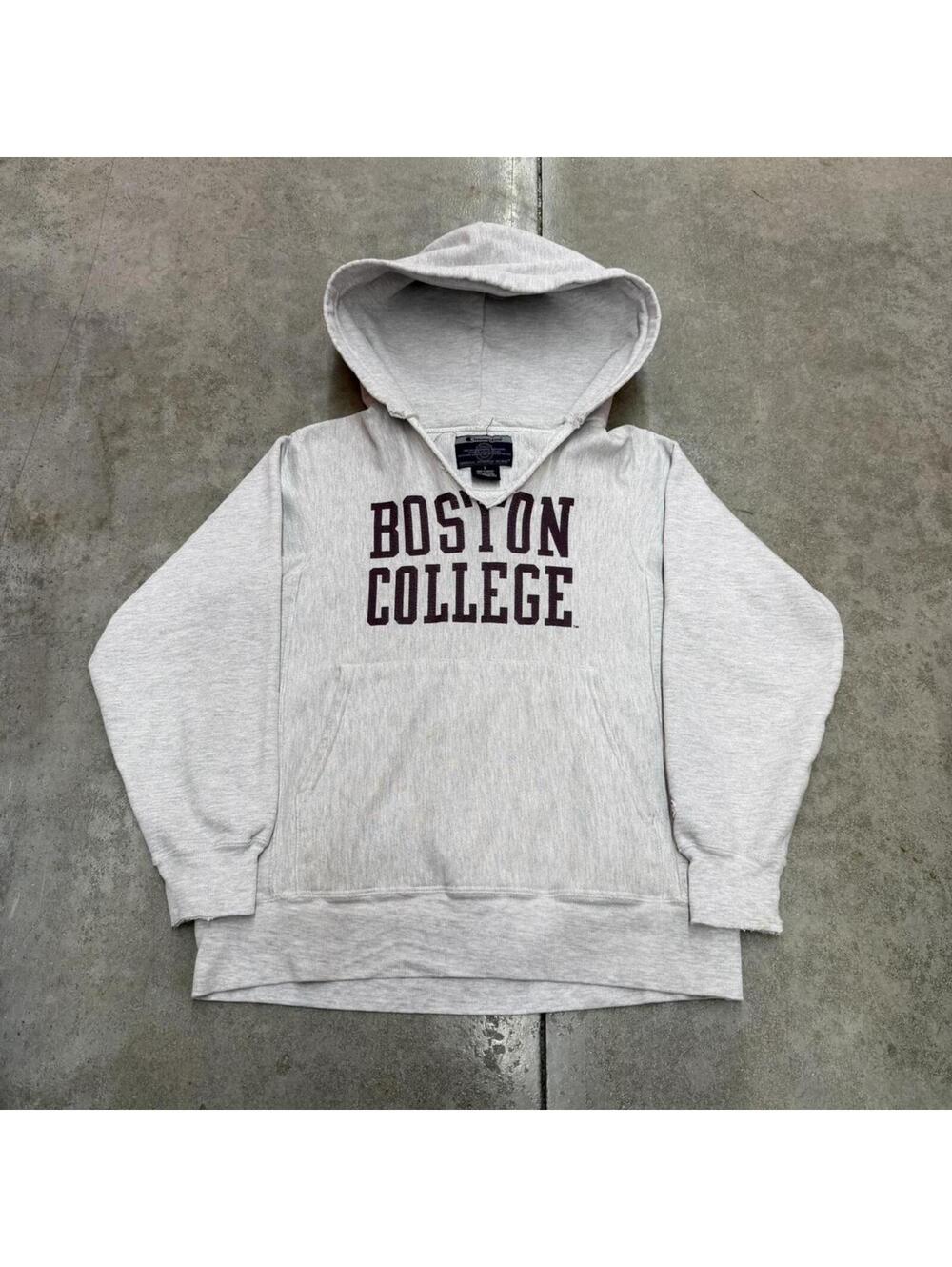 vintage boston college champion reverse weave collegiate hoodie size small
